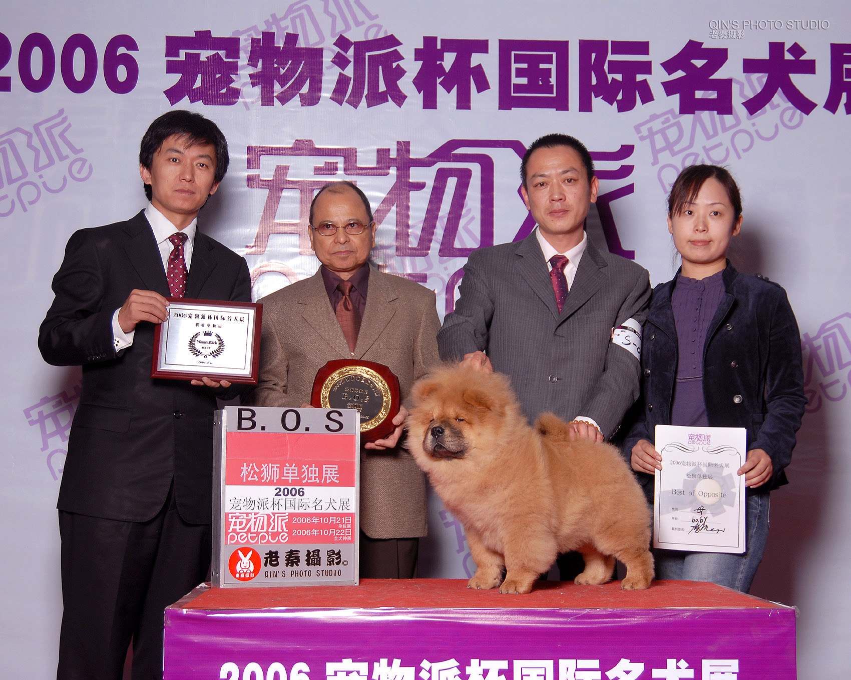 FIRST JJ在2006年宠物派杯松狮单独展获得全场BOS